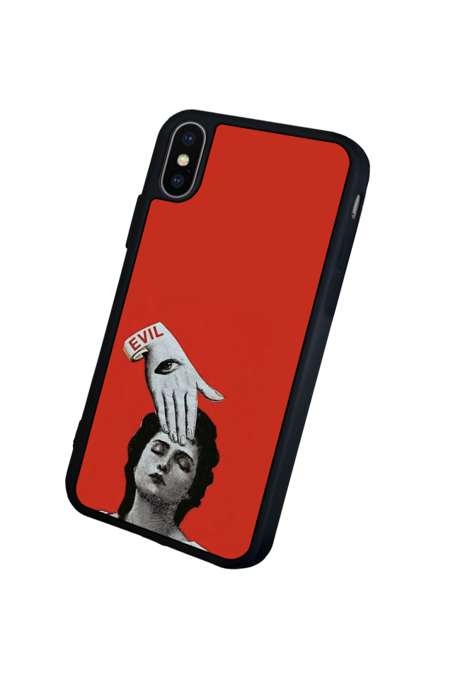 iPhone X/ XS Uyumlu Kirmizi Tasarımlı Glossy Premium Kılıf