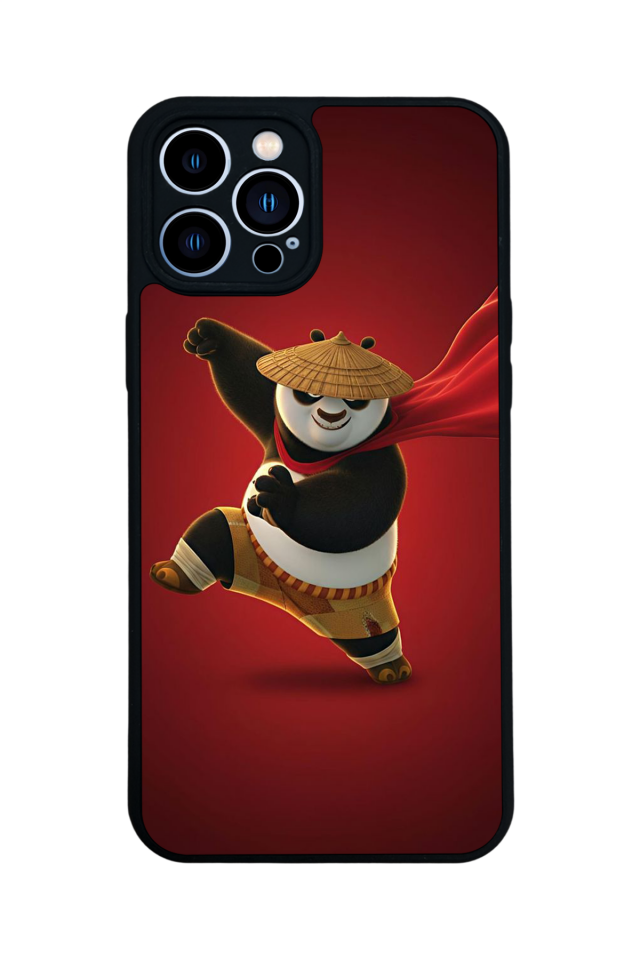iPhone 12 Pro Max Uyumlu Kung Fu Panda Tasarımlı Glossy Premium Kılıf