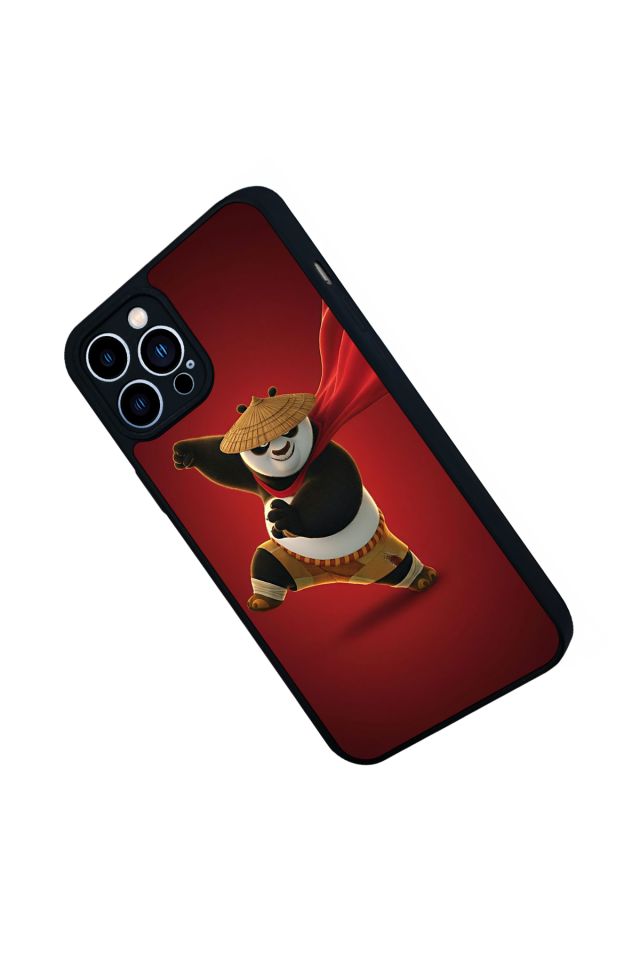 iPhone 12 Pro Max Uyumlu Kung Fu Panda Tasarımlı Glossy Premium Kılıf
