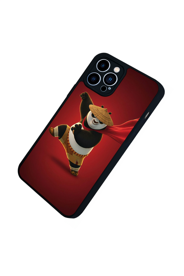 iPhone 12 Pro Max Uyumlu Kung Fu Panda Tasarımlı Glossy Premium Kılıf