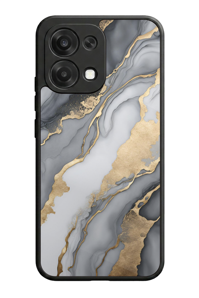 Oppo A6 Pro Uyumlu Mermer Marble Tasarımlı Glossy Premium Kılıf