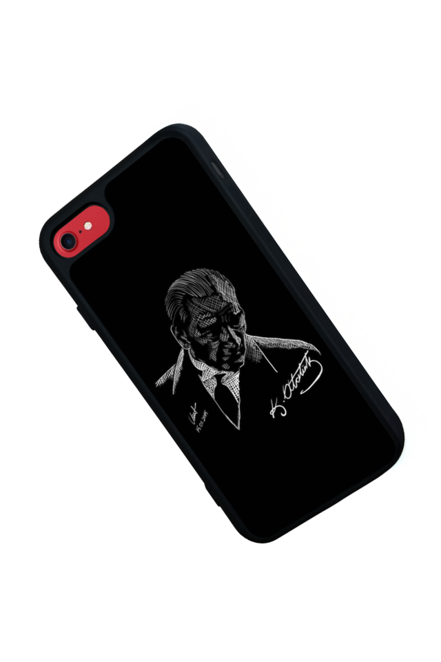 iPhone 8 Uyumlu Mustafa Kemal Ataturk Tasarımlı Glossy Premium Kılıf