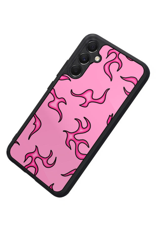 Samsung Galaxy M34 Uyumlu Retro Flame Patterns Tasarımlı Glossy Premium Kılıf