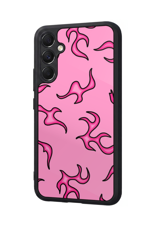 Samsung Galaxy M34 Uyumlu Retro Flame Patterns Tasarımlı Glossy Premium Kılıf
