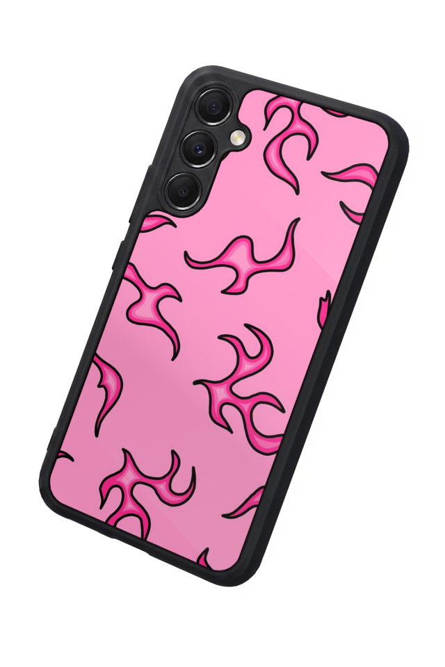Samsung Galaxy M34 Uyumlu Retro Flame Patterns Tasarımlı Glossy Premium Kılıf