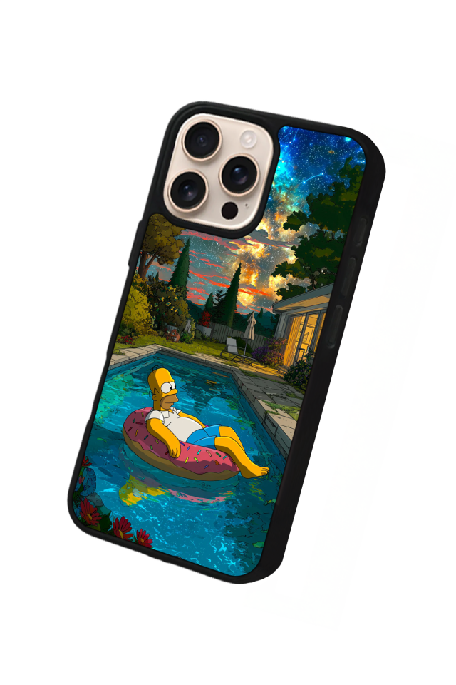 iPhone 14 Pro Uyumlu The Simpsons Tasarımlı Glossy Premium Kılıf