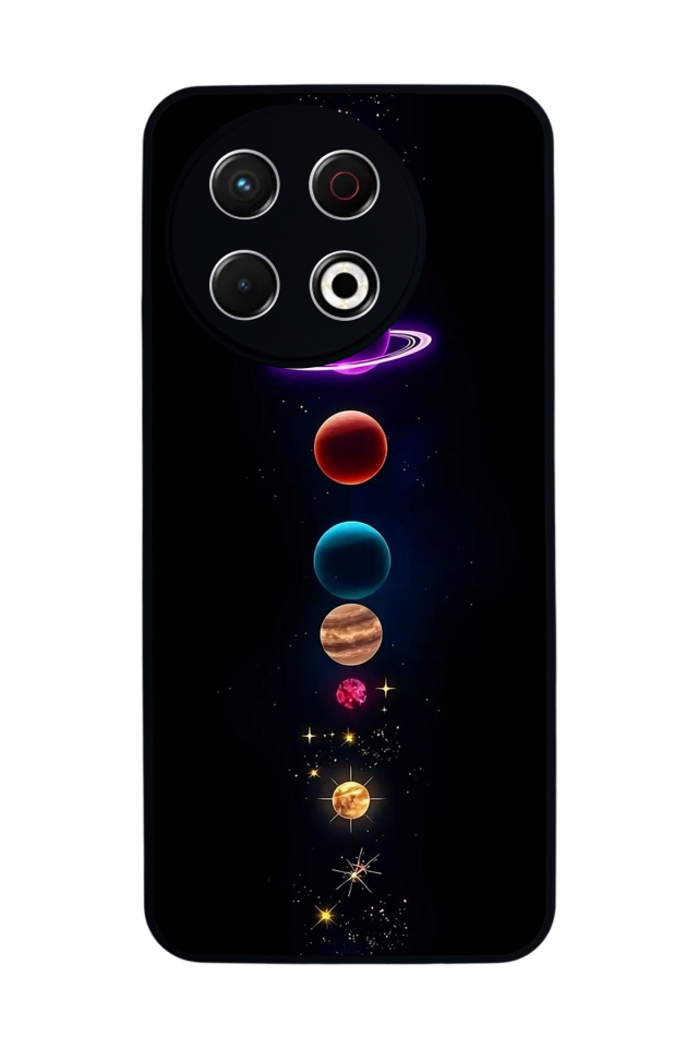 Tecno Spark 30 Pro Uyumlu Uzay Tasarımlı Glossy Premium Kılıf