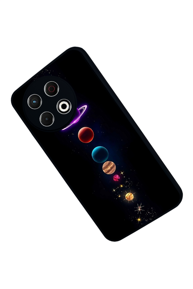 Tecno Spark 30 Pro Uyumlu Uzay Tasarımlı Glossy Premium Kılıf