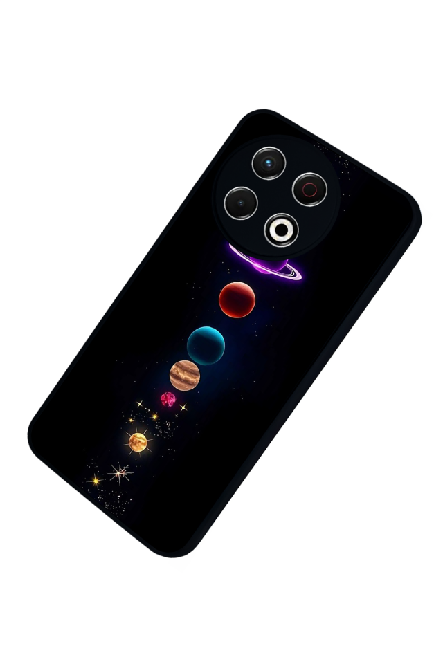 Tecno Spark 30 Pro Uyumlu Uzay Tasarımlı Glossy Premium Kılıf