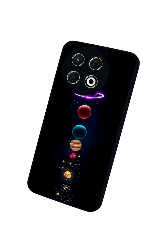 Tecno Spark 30 Pro Uyumlu Uzay Tasarımlı Glossy Premium Kılıf