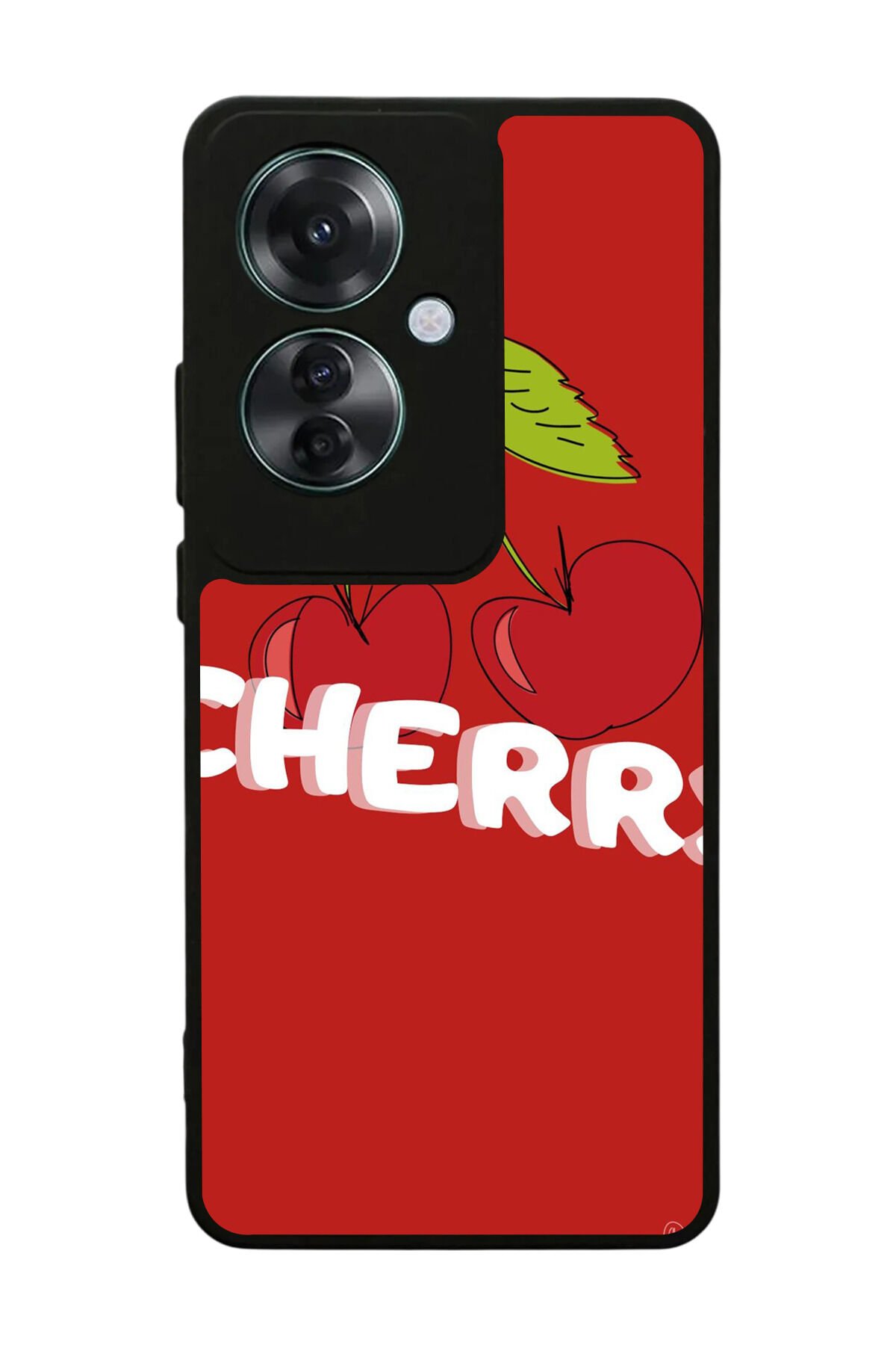 Oppo Reno 11F Uyumlu Kiraz Tasarımlı Glossy Premium Kılıf