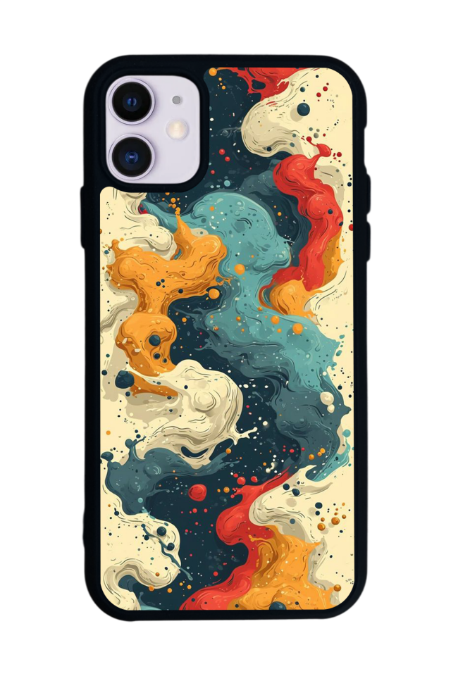 iPhone 11 Uyumlu Abstract Tasarımlı Glossy Premium Kılıf