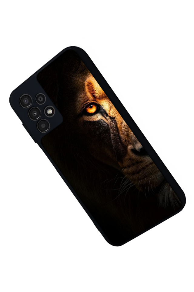 Samsung Galaxy A23 Uyumlu Aslan Tasarımlı Glossy Premium Kılıf