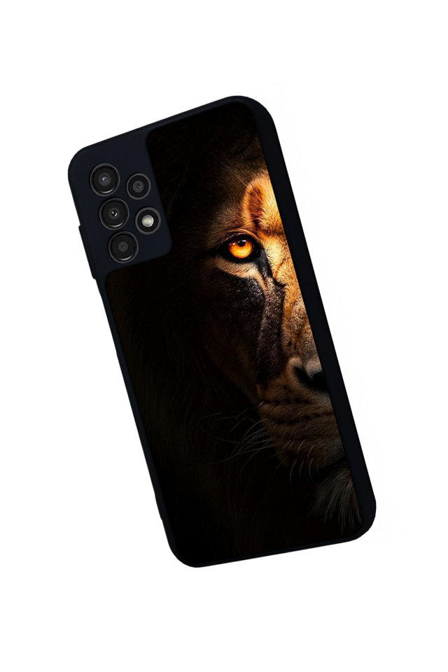 Samsung Galaxy A23 Uyumlu Aslan Tasarımlı Glossy Premium Kılıf