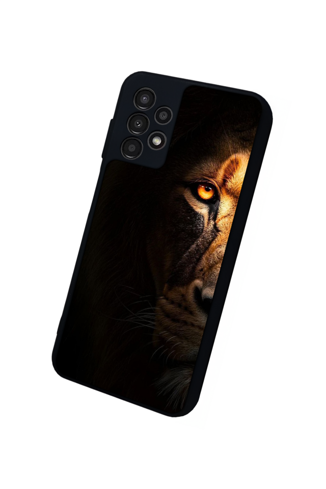 Samsung Galaxy A23 Uyumlu Aslan Tasarımlı Glossy Premium Kılıf
