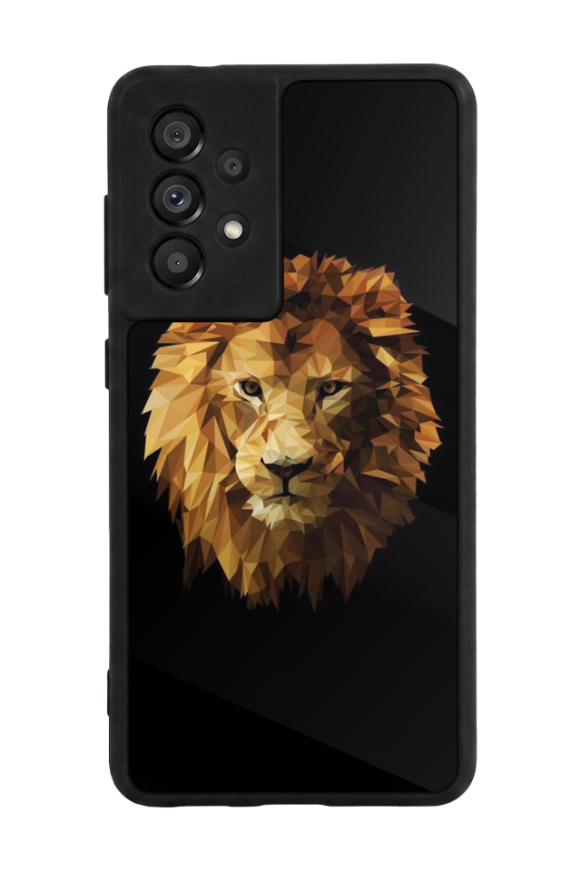 Samsung Galaxy A73 Uyumlu Aslan Tasarımlı Glossy Premium Kılıf