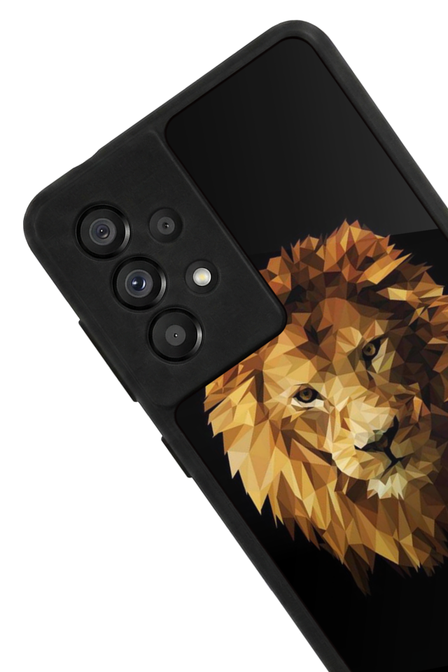 Samsung Galaxy A73 Uyumlu Aslan Tasarımlı Glossy Premium Kılıf