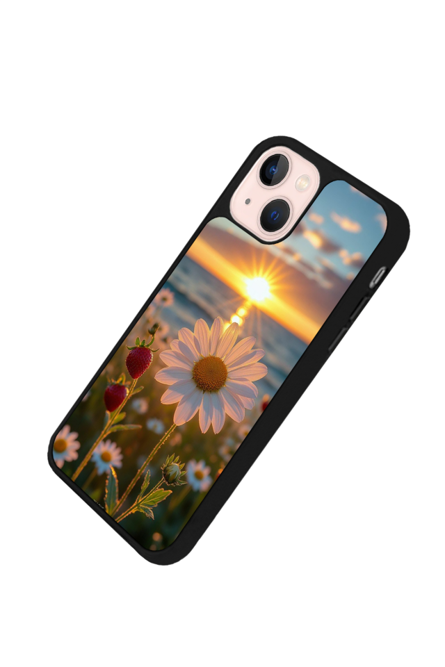 iPhone 15 Plus Uyumlu Cicek Tasarımlı Glossy Premium Kılıf