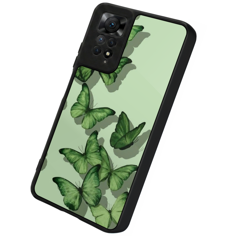Xiaomi Redmi Note 12 Pro Uyumlu Kelebek Tasarımlı Glossy Premium Kılıf