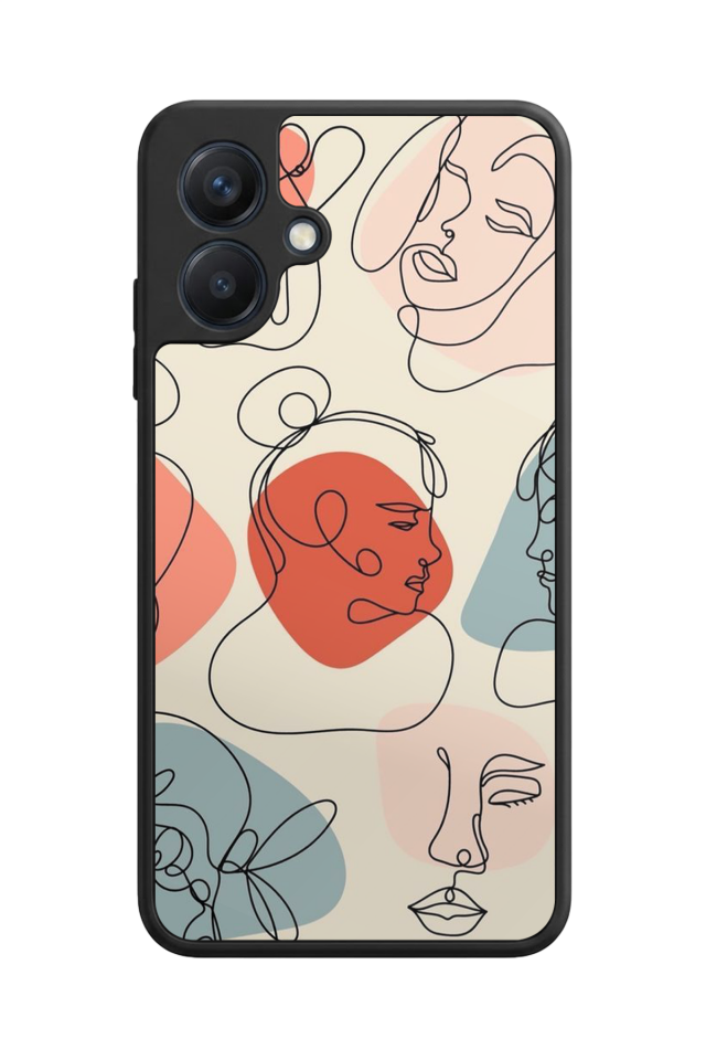 Samsung Galaxy A07 Uyumlu Line Art Tasarımlı Glossy Premium Kılıf