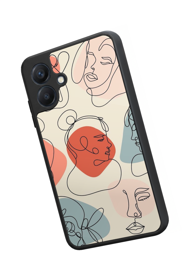 Samsung Galaxy A07 Uyumlu Line Art Tasarımlı Glossy Premium Kılıf