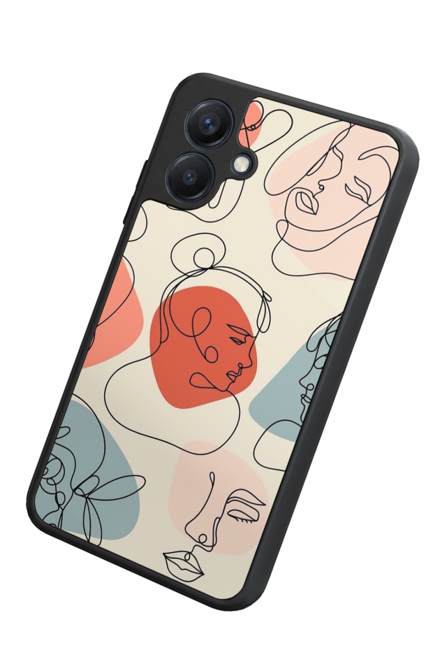 Samsung Galaxy A07 Uyumlu Line Art Tasarımlı Glossy Premium Kılıf