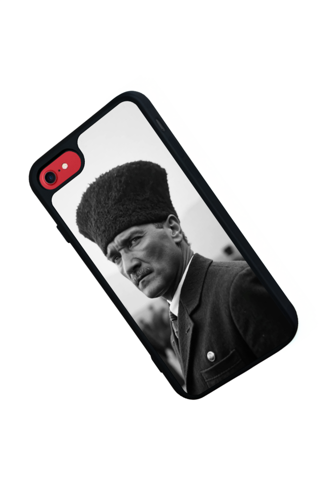 iPhone 8 Uyumlu Mustafa Kemal Ataturk Tasarımlı Glossy Premium Kılıf