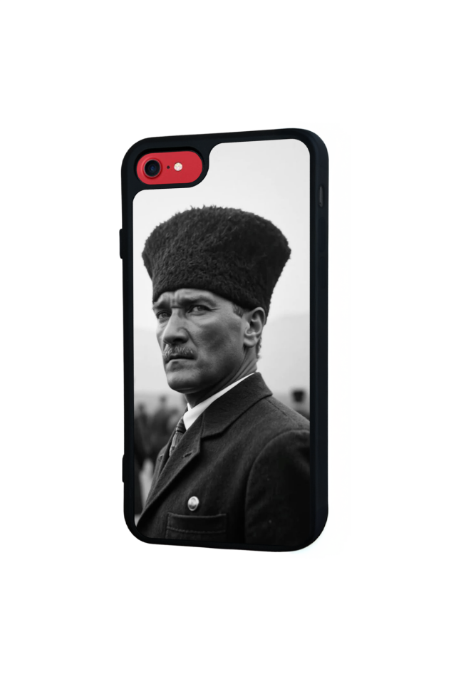 iPhone 8 Uyumlu Mustafa Kemal Ataturk Tasarımlı Glossy Premium Kılıf