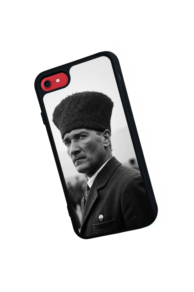 iPhone 8 Uyumlu Mustafa Kemal Ataturk Tasarımlı Glossy Premium Kılıf
