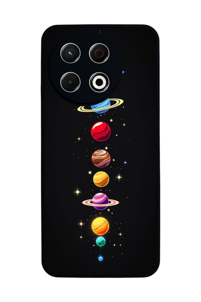 Tecno Spark 30 Pro Uyumlu Uzay Tasarımlı Glossy Premium Kılıf