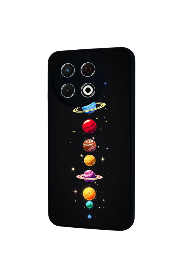 Tecno Spark 30 Pro Uyumlu Uzay Tasarımlı Glossy Premium Kılıf