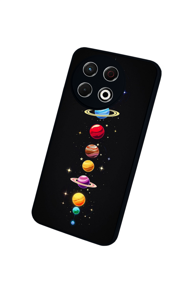 Tecno Spark 30 Pro Uyumlu Uzay Tasarımlı Glossy Premium Kılıf