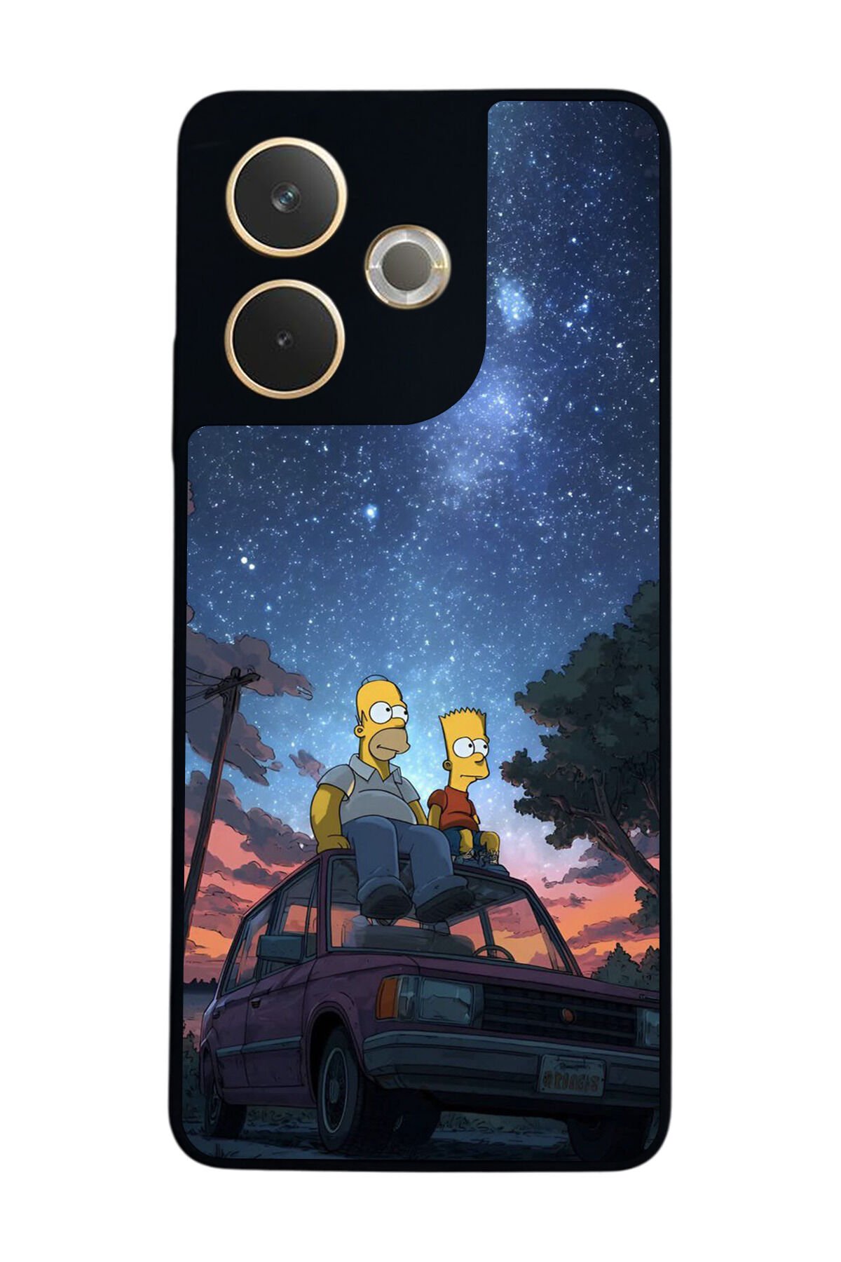 Oppo A5 Pro Uyumlu The Simpsons Tasarımlı Glossy Premium Kılıf