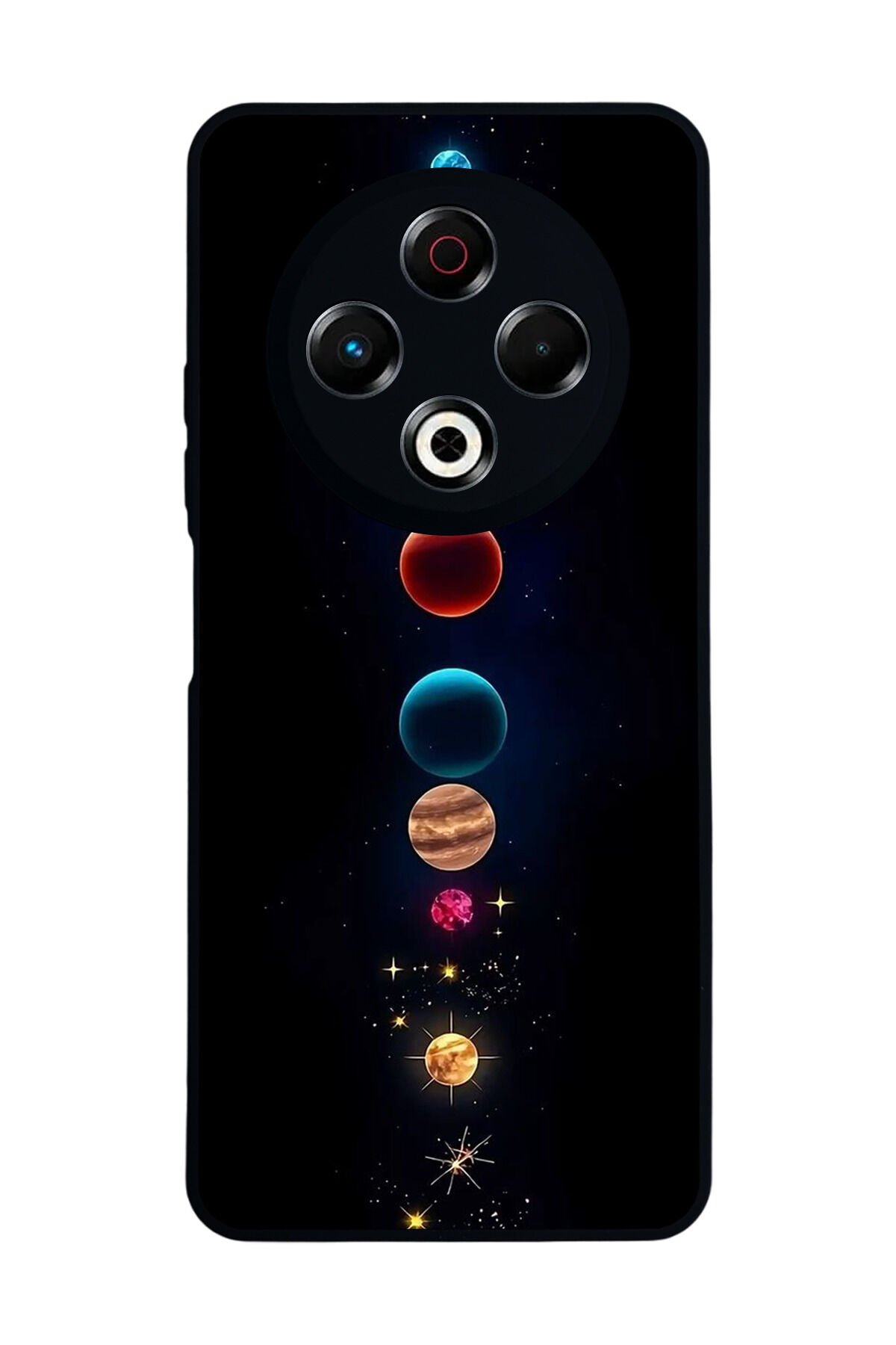 Tecno Spark 30 Uyumlu Uzay Tasarımlı Glossy Premium Kılıf