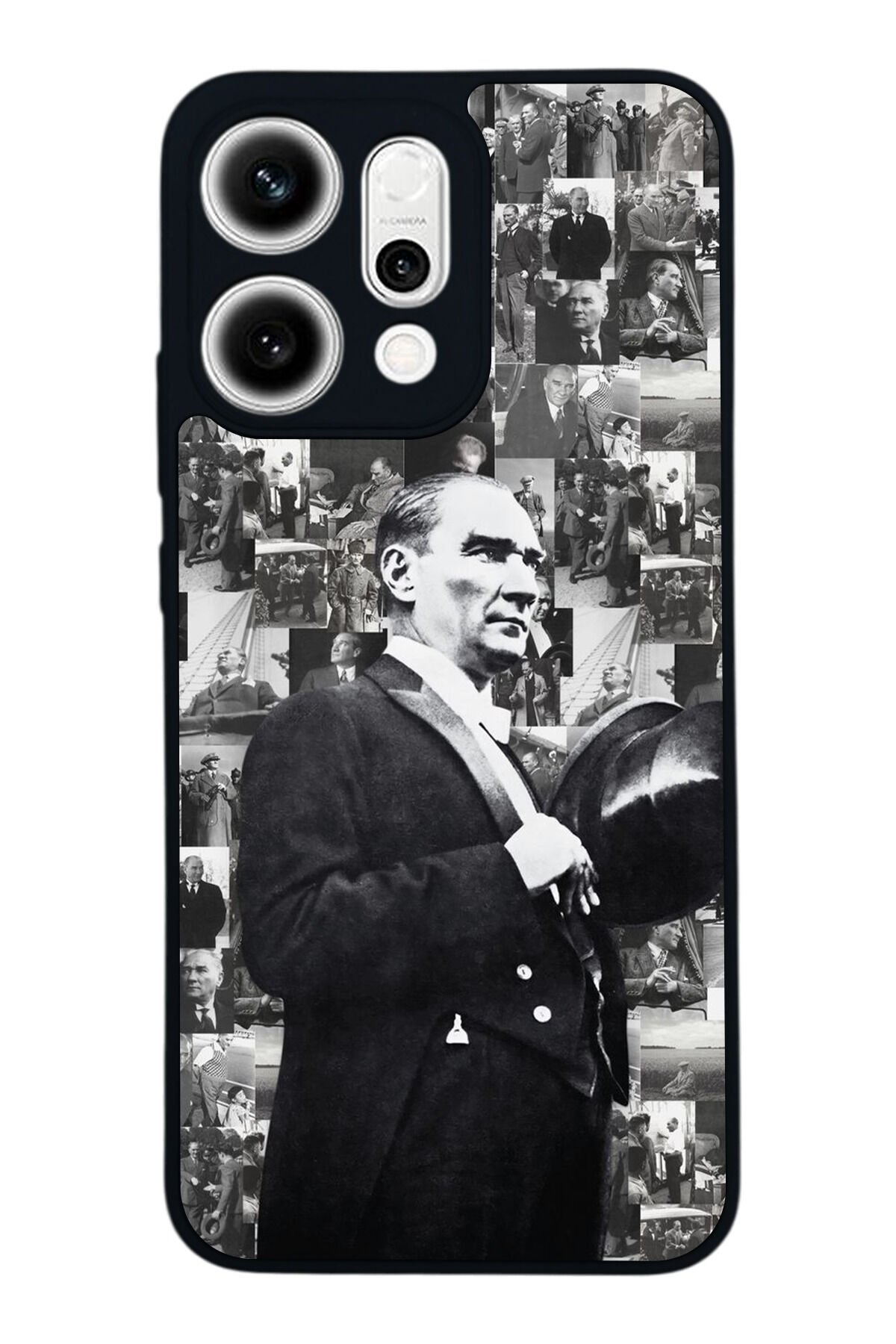 Oppo Reno 14 Uyumlu Mustafa Kemal Ataturk Tasarımlı Glossy Premium Kılıf