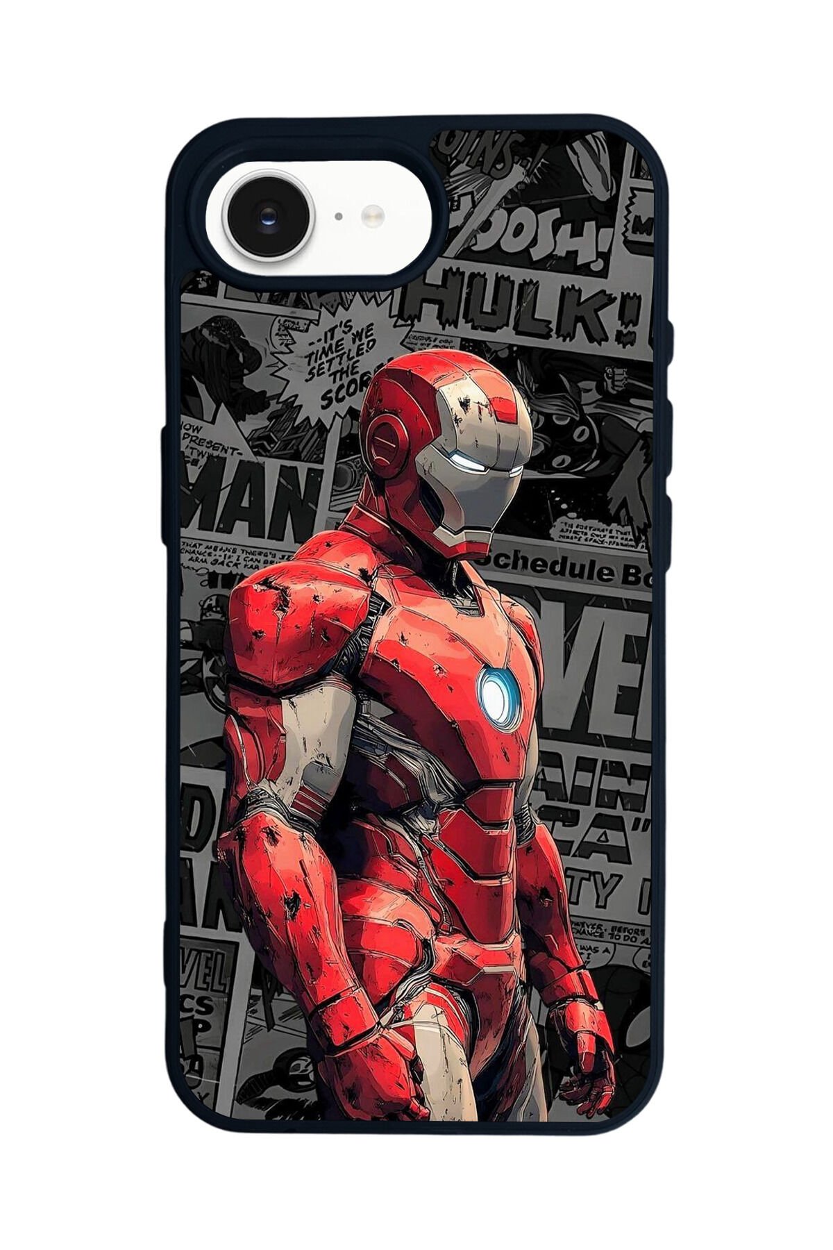 iPhone 16E Uyumlu Iron Man ( Demir Adam ) Tasarımlı Glossy Premium Kılıf