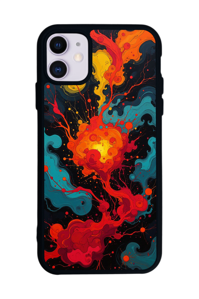 iPhone 11 Uyumlu Abstract Tasarımlı Glossy Premium Kılıf