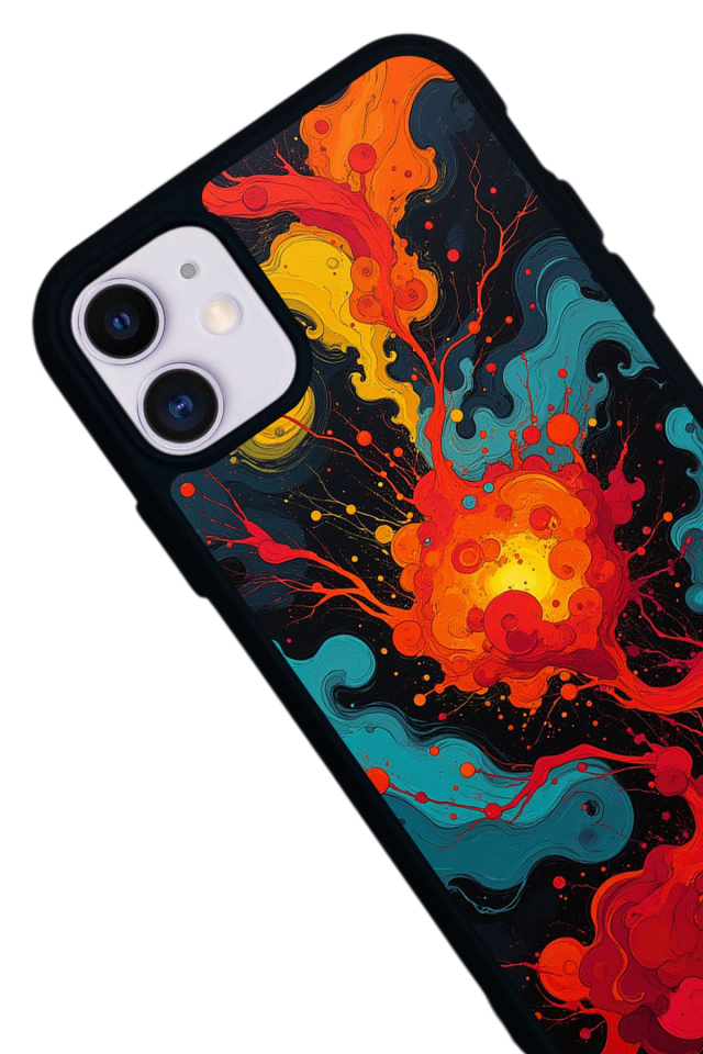 iPhone 11 Uyumlu Abstract Tasarımlı Glossy Premium Kılıf