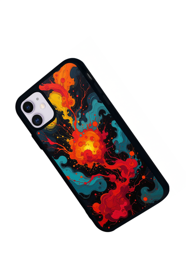 iPhone 11 Uyumlu Abstract Tasarımlı Glossy Premium Kılıf