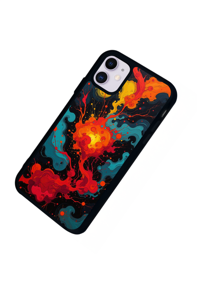 iPhone 11 Uyumlu Abstract Tasarımlı Glossy Premium Kılıf