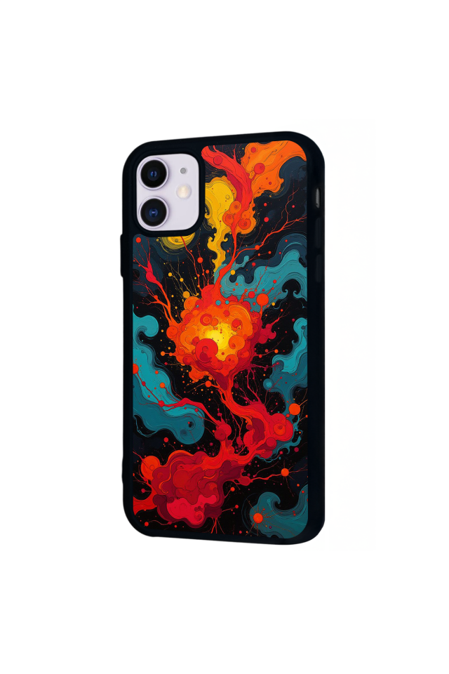 iPhone 11 Uyumlu Abstract Tasarımlı Glossy Premium Kılıf