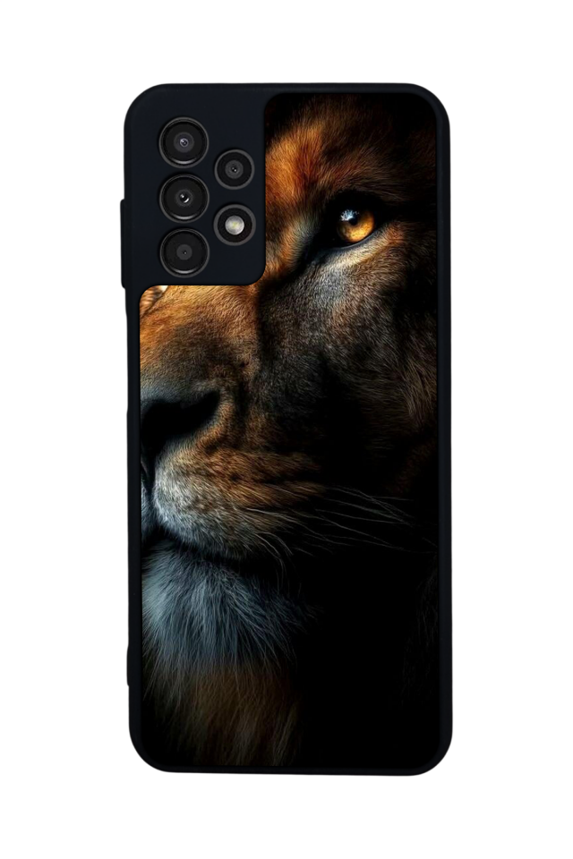 Samsung Galaxy A23 Uyumlu Aslan Tasarımlı Glossy Premium Kılıf