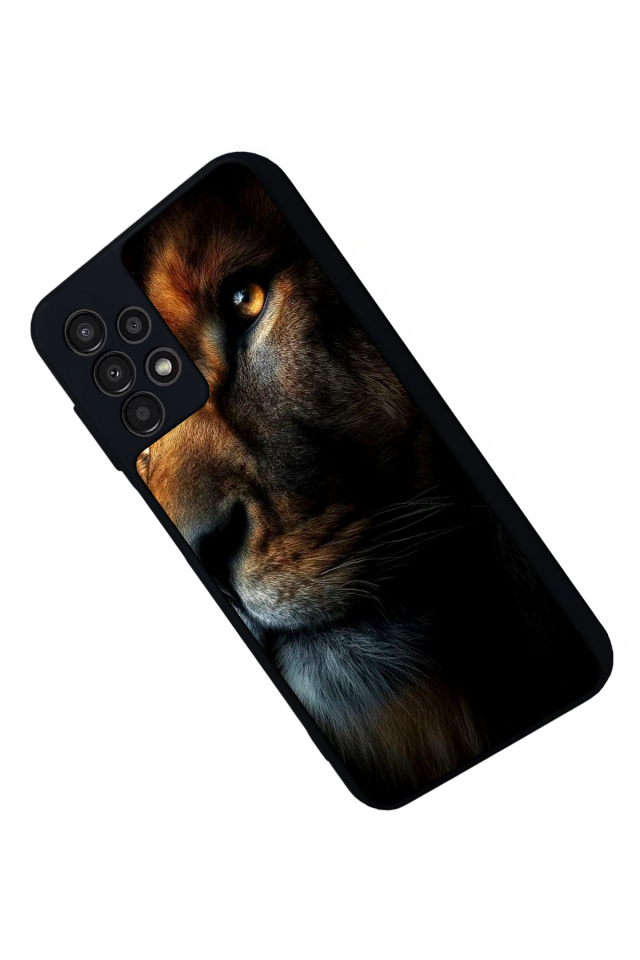 Samsung Galaxy A23 Uyumlu Aslan Tasarımlı Glossy Premium Kılıf