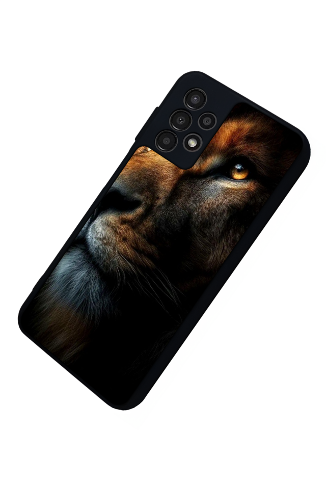 Samsung Galaxy A23 Uyumlu Aslan Tasarımlı Glossy Premium Kılıf