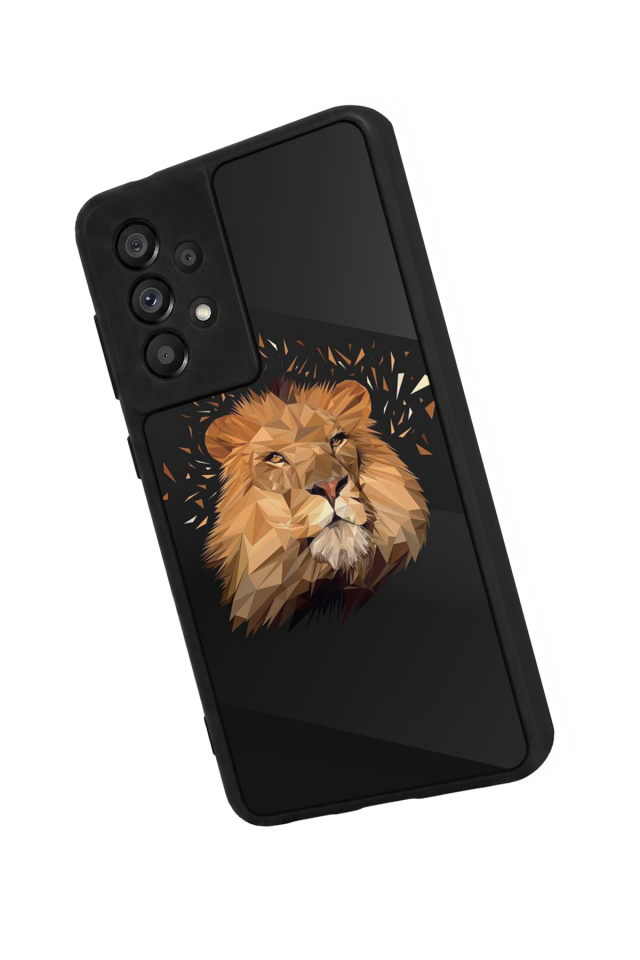 Samsung Galaxy A73 Uyumlu Aslan Tasarımlı Glossy Premium Kılıf