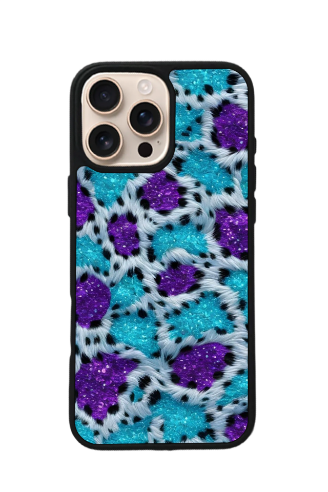 iPhone 14 Pro Max Uyumlu Hologram Leopar Tasarımlı Glossy Premium Kılıf