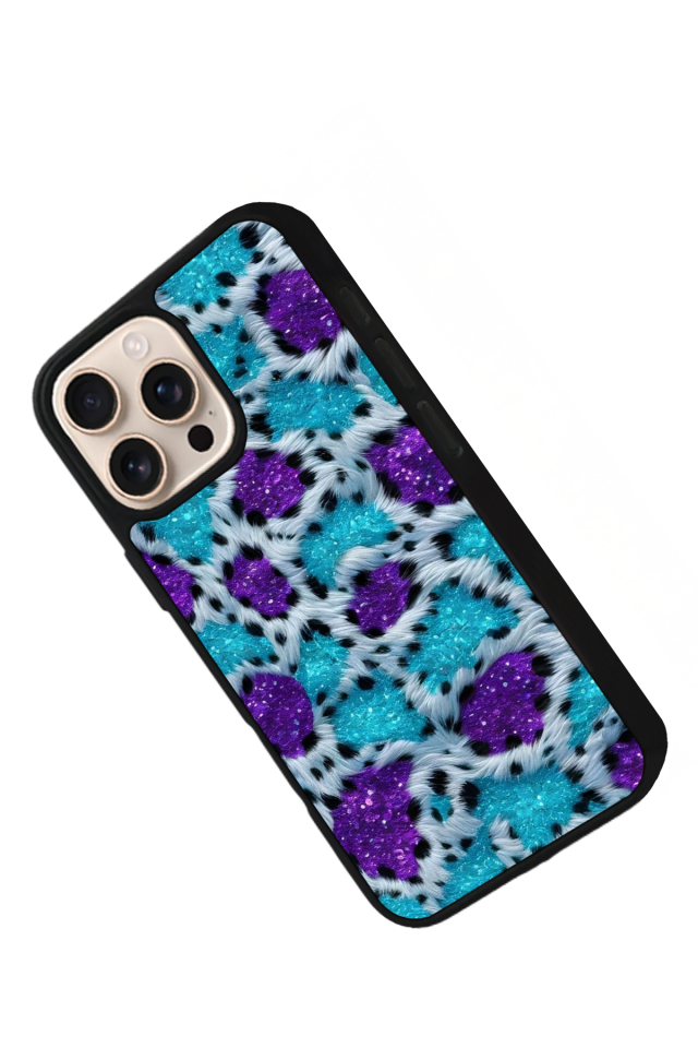 iPhone 14 Pro Max Uyumlu Hologram Leopar Tasarımlı Glossy Premium Kılıf
