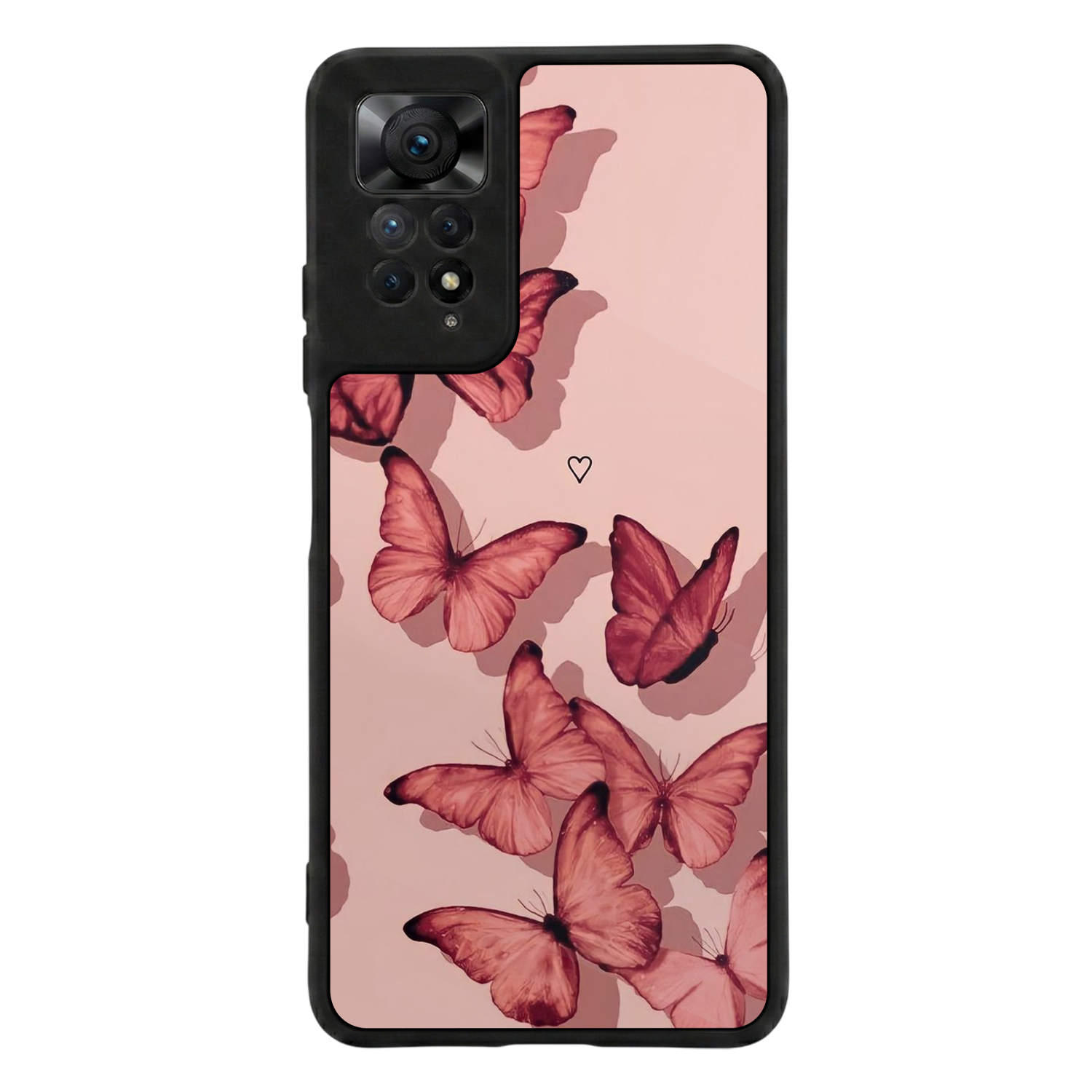Xiaomi Redmi Note 12 Pro Uyumlu Kelebek Tasarımlı Glossy Premium Kılıf