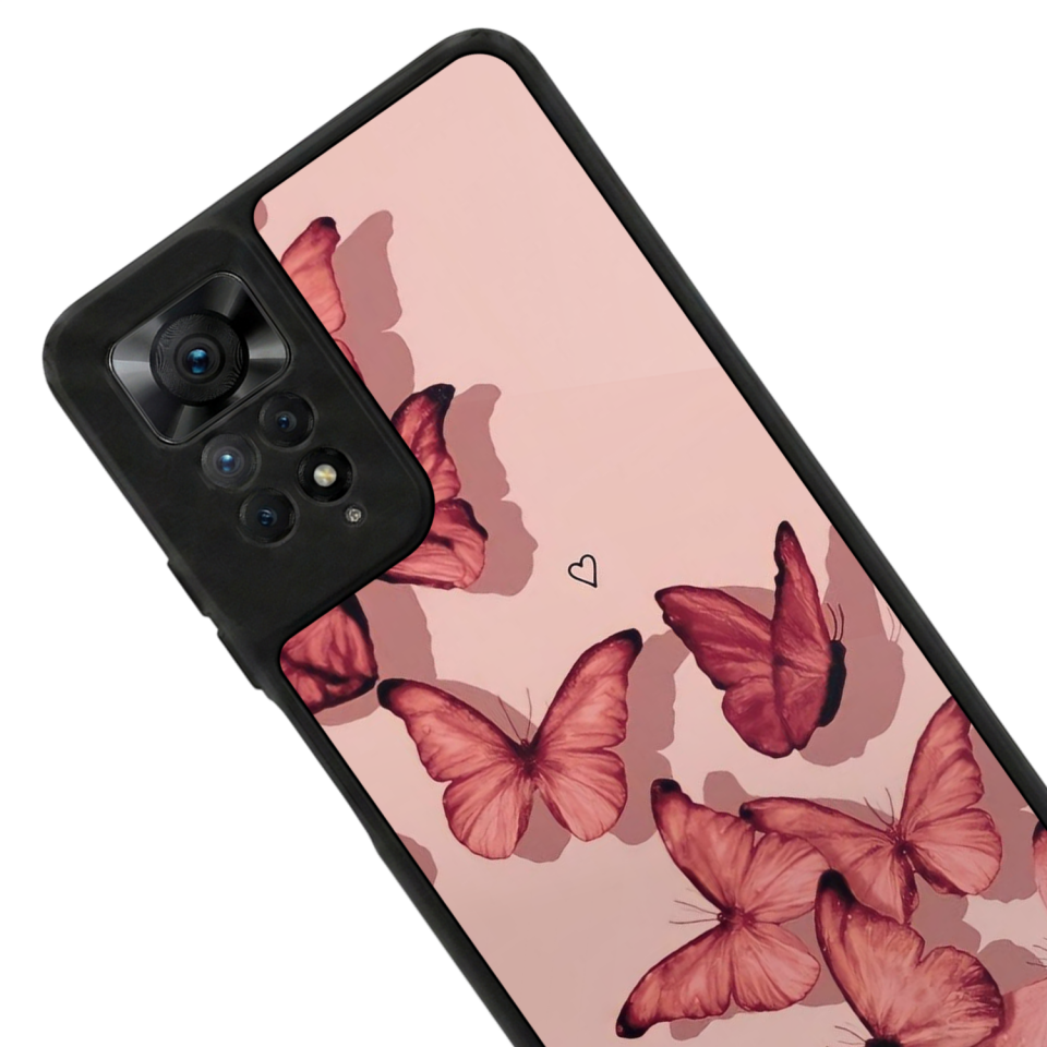 Xiaomi Redmi Note 12 Pro Uyumlu Kelebek Tasarımlı Glossy Premium Kılıf