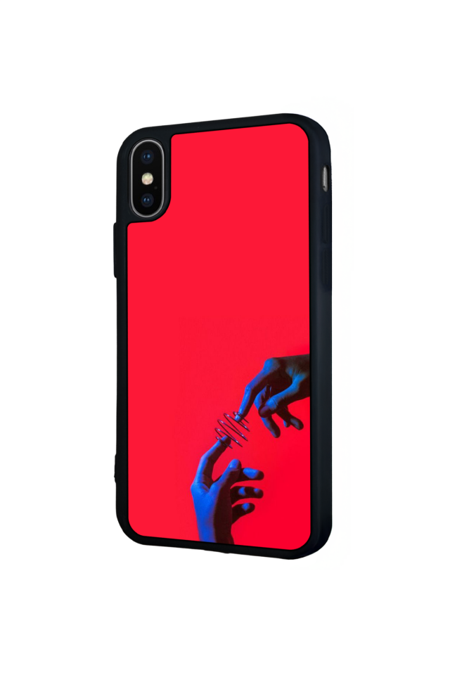 iPhone X/ XS Uyumlu Kirmizi Tasarımlı Glossy Premium Kılıf